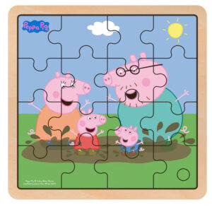 פאזל מעץ פפה פיג - בוץ