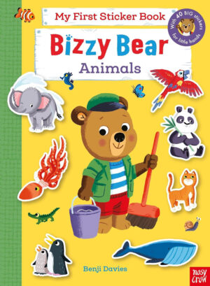 חוברת מדבקות גדולות וחפש ומצא חיות Busy Bear